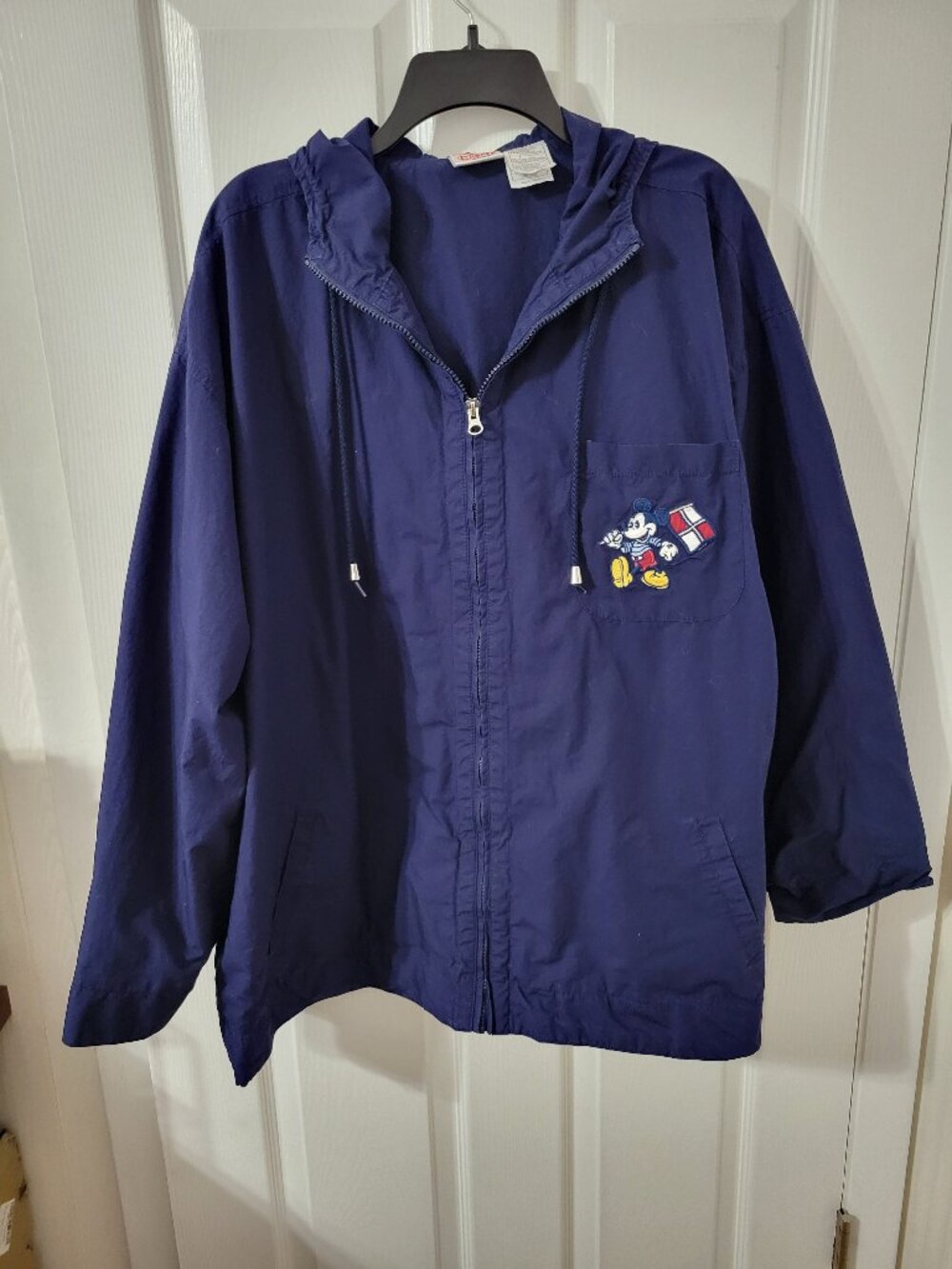 The Disney Store Mickey & Donald Sailing Embroidered Hooded Jacket XXL